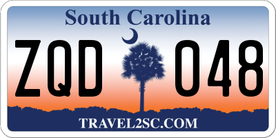 SC license plate ZQD048