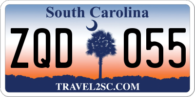 SC license plate ZQD055
