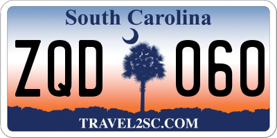 SC license plate ZQD060