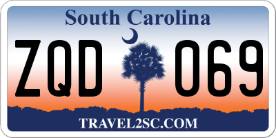 SC license plate ZQD069