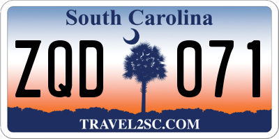 SC license plate ZQD071