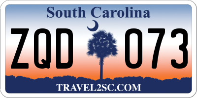 SC license plate ZQD073