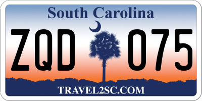 SC license plate ZQD075