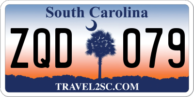 SC license plate ZQD079