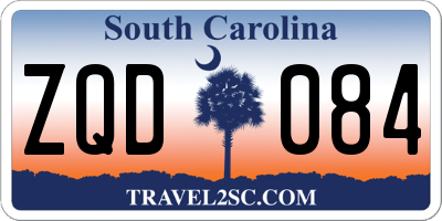 SC license plate ZQD084