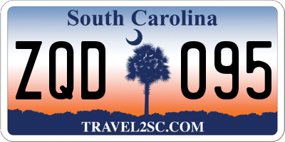 SC license plate ZQD095