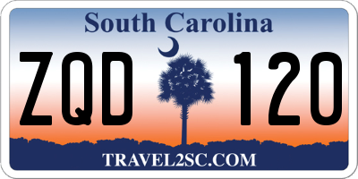 SC license plate ZQD120