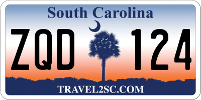 SC license plate ZQD124