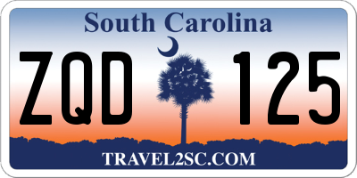SC license plate ZQD125