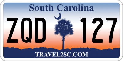 SC license plate ZQD127