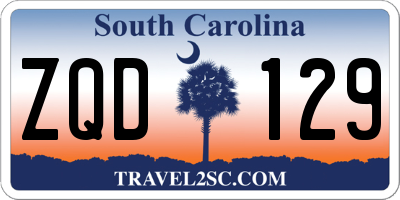 SC license plate ZQD129