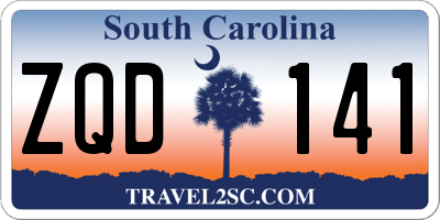 SC license plate ZQD141