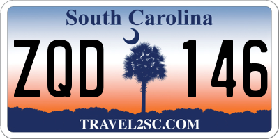 SC license plate ZQD146