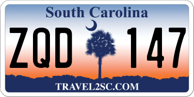 SC license plate ZQD147