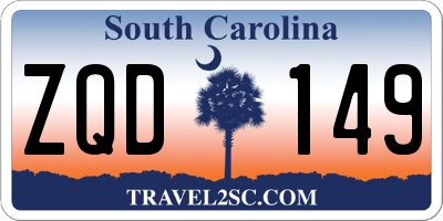 SC license plate ZQD149