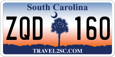 SC license plate ZQD160
