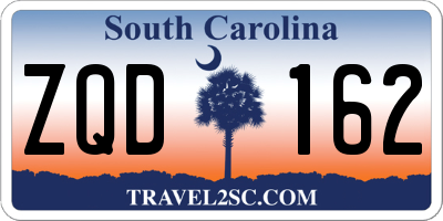 SC license plate ZQD162