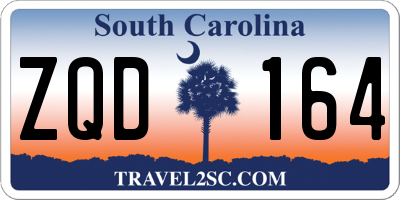 SC license plate ZQD164
