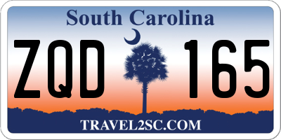 SC license plate ZQD165