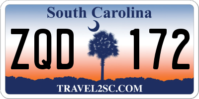 SC license plate ZQD172