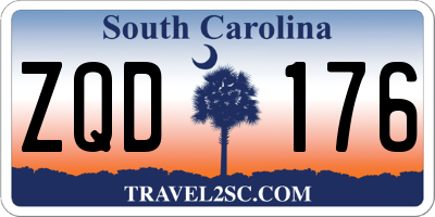 SC license plate ZQD176