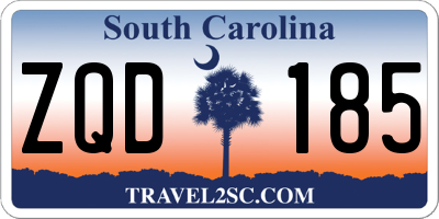 SC license plate ZQD185
