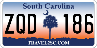 SC license plate ZQD186