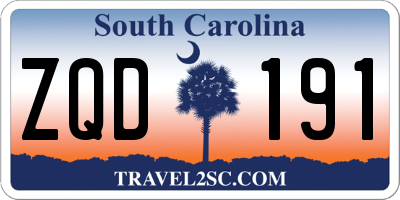SC license plate ZQD191