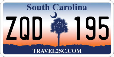 SC license plate ZQD195