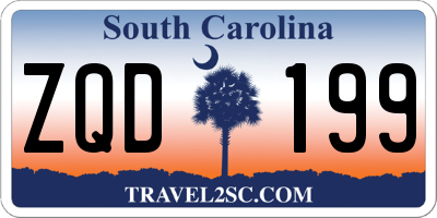 SC license plate ZQD199