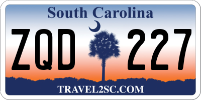 SC license plate ZQD227