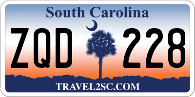 SC license plate ZQD228