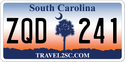 SC license plate ZQD241