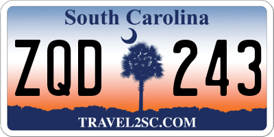 SC license plate ZQD243