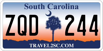 SC license plate ZQD244
