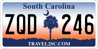 SC license plate ZQD246
