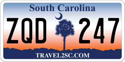 SC license plate ZQD247