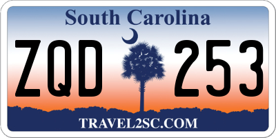 SC license plate ZQD253