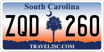 SC license plate ZQD260