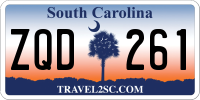 SC license plate ZQD261