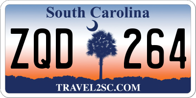 SC license plate ZQD264