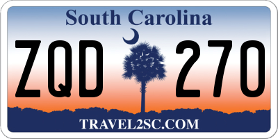 SC license plate ZQD270