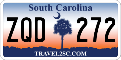 SC license plate ZQD272
