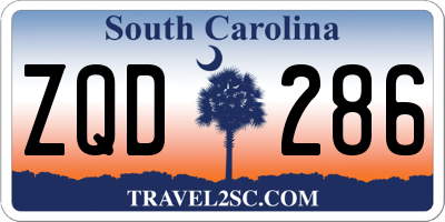SC license plate ZQD286