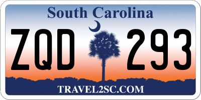 SC license plate ZQD293