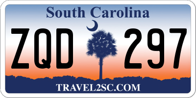 SC license plate ZQD297