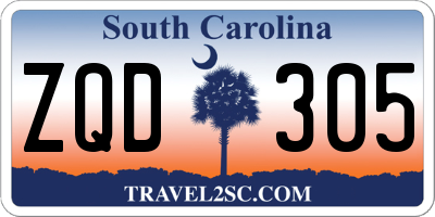 SC license plate ZQD305