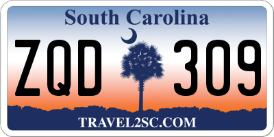 SC license plate ZQD309