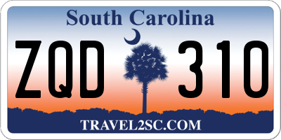 SC license plate ZQD310