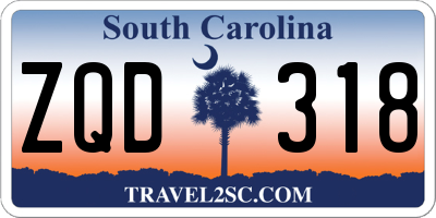 SC license plate ZQD318